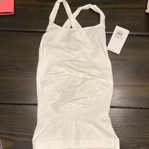 White Maternity Support Tank Top